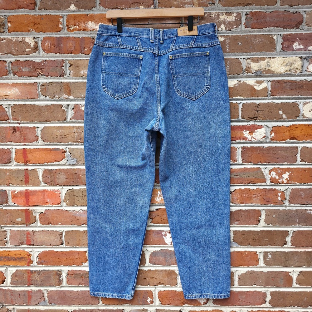 Vintage LEE Jeans Womens 34x29 Blue 90s Western Rodeo High Waist Tapered‎ Mom